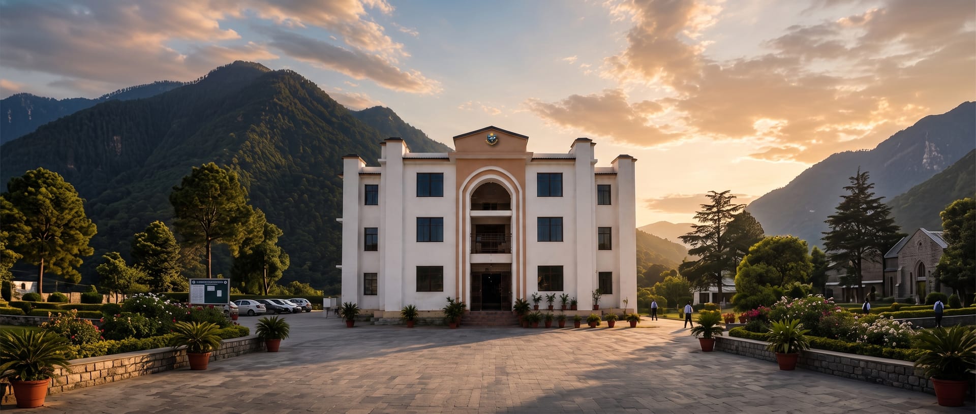 Udhyana campus at dusk, Abbottabad